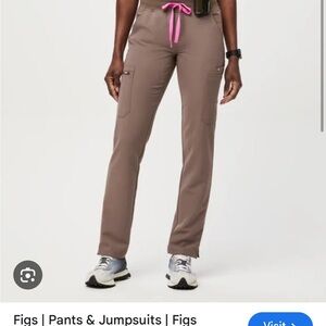 Figs Smokey Taupe Zola Scrub Pants - Small